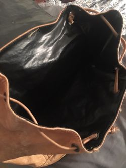 Leather back pack