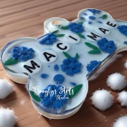 Handmade resin Pet Name Tag