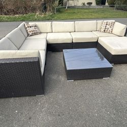 Extra Large Outdoor Sectional From Rich’s Furniture Store Cushions Are Made By Sunbrella 