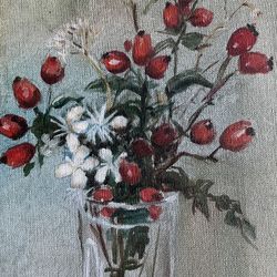 oil paintings flowers original 12x9