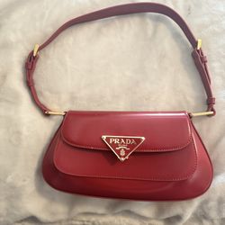 AUTHENTIC Prada Cleo Red leather Bag MINT CONDITION