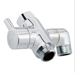 Brass Shower Arm Diverter Valve For Handheld Shower Head And Fixed Spray Head G1/2 3 Way Universal Bathroom System Component Replacement Part, Polishe