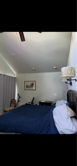 King size bed frame with mattress