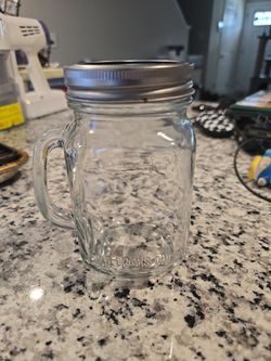 Glass Mason Jar Mug with Lid