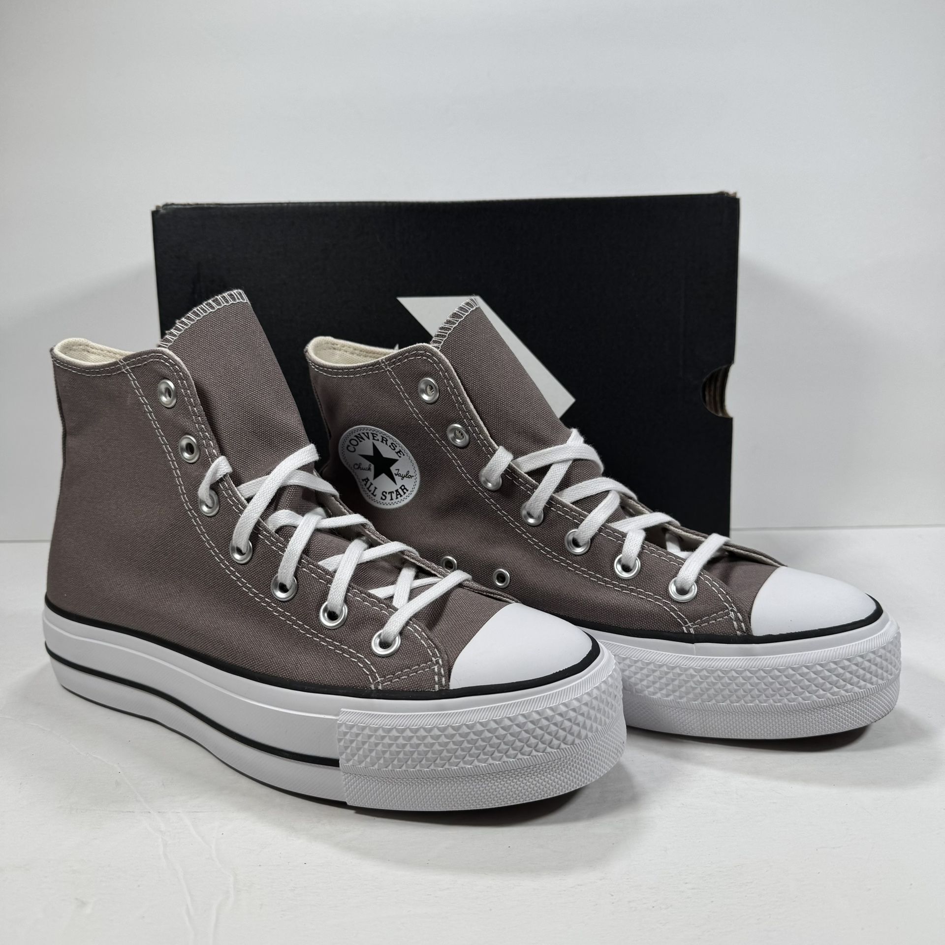 Converse CTAS Lift Hi Platform Pure Pumice White Black Sneakers Women Size 9