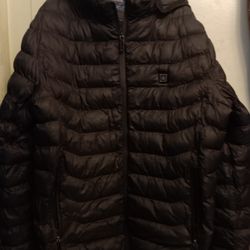!!Men's Hooded Puffer Jacket Large 