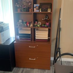 Shelves With The Filing Cabinet