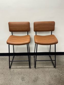 Leather Bar Stools - Like New