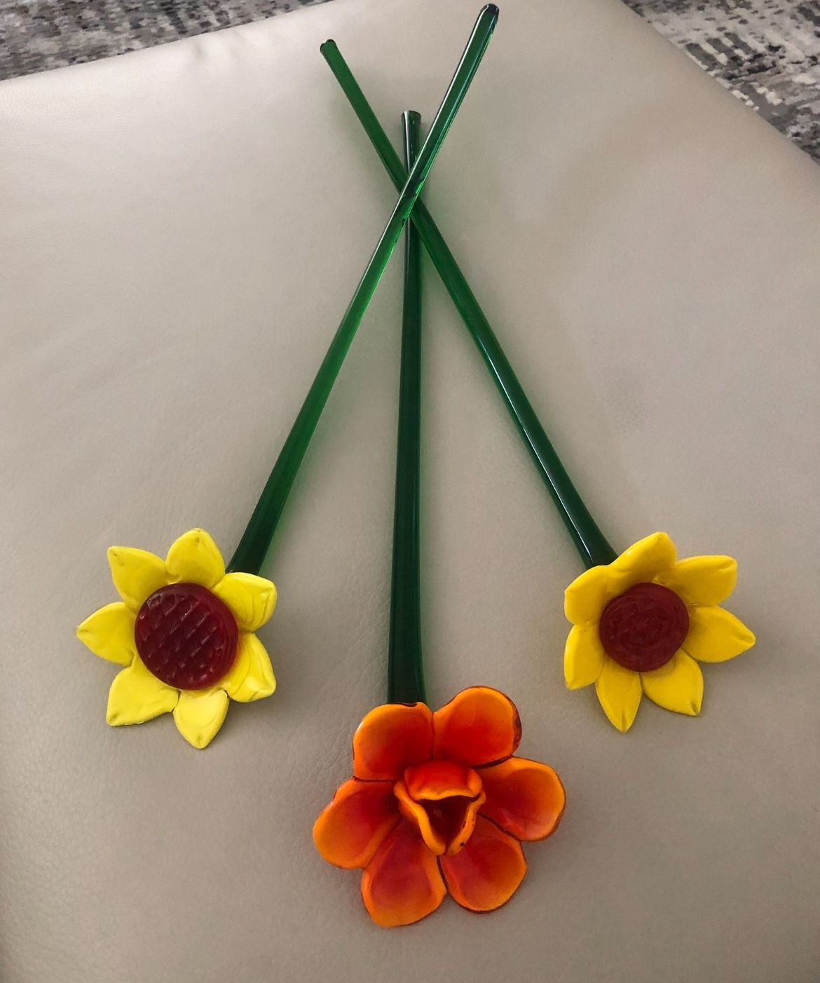 Glass Flowers Long Stem -3