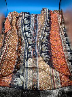 Elephant open front Chifon one size top