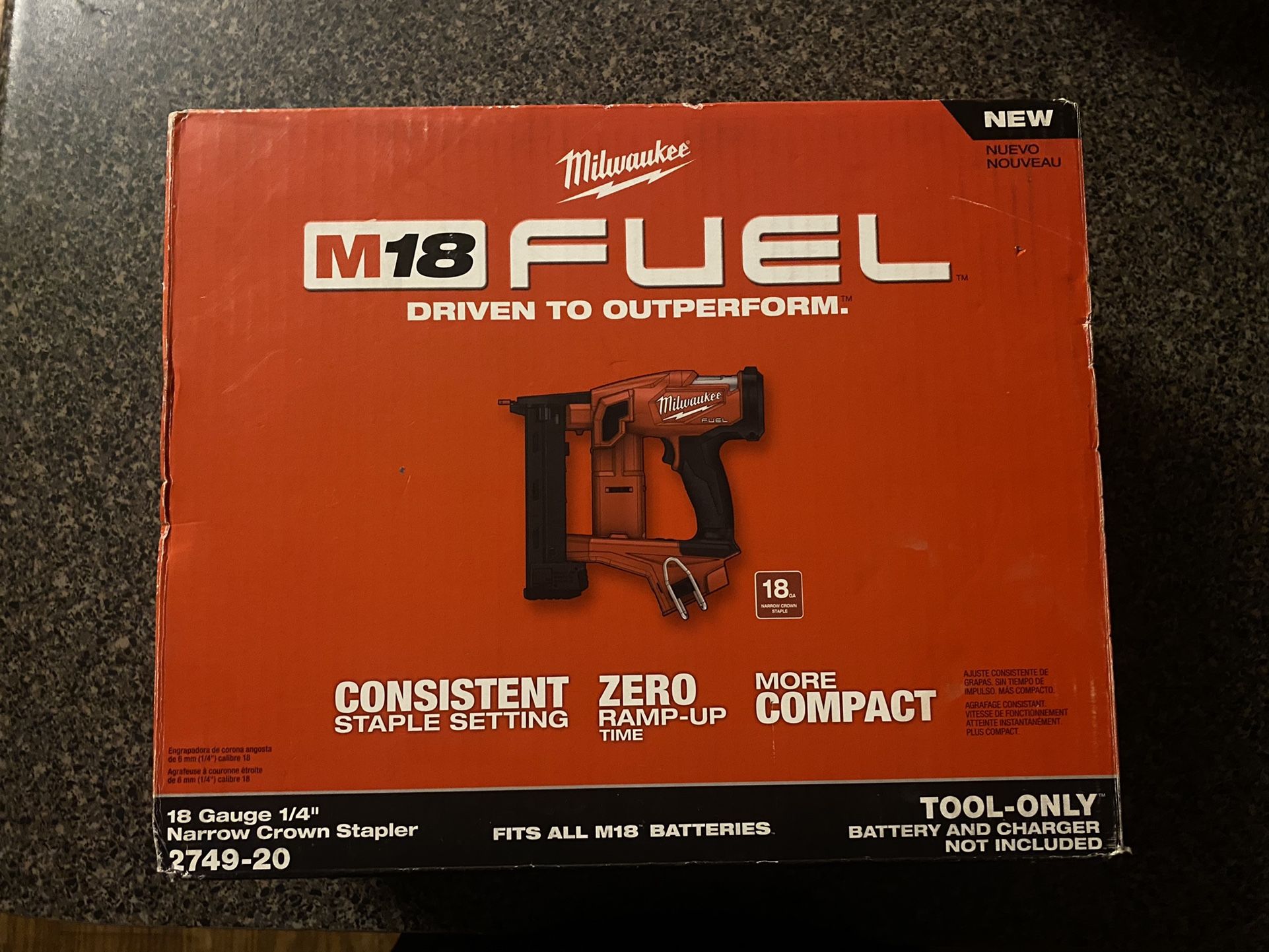 New Milwaukee Fuel M18 Crown Stapler , tool Only 