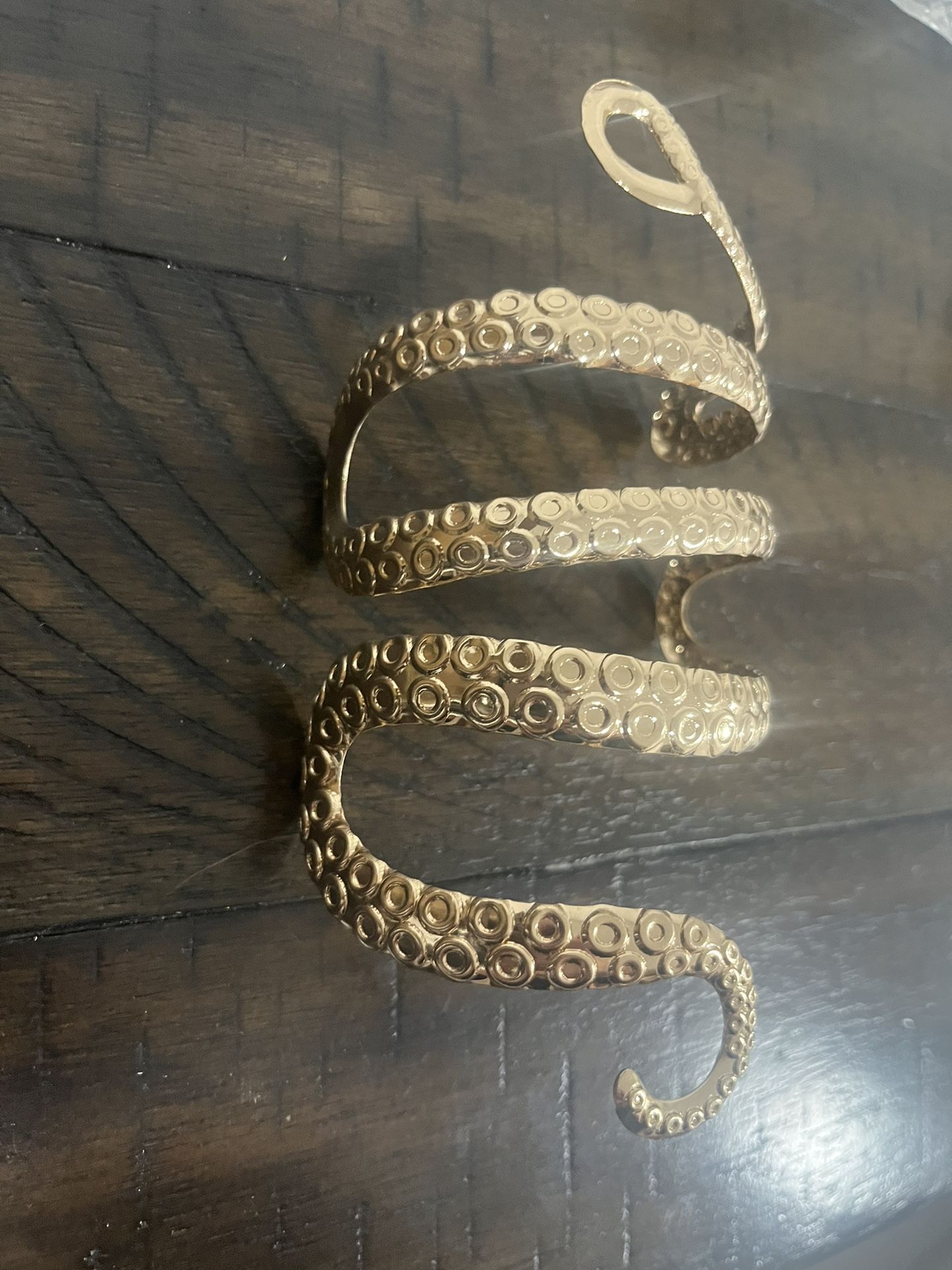 Gold Octopus Arm Jewlery