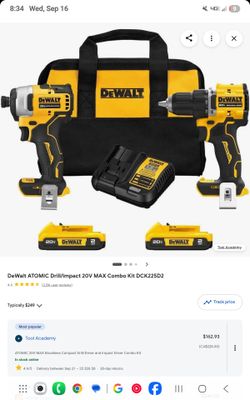 Dewalt atomic drill/impact 20v max combo kit