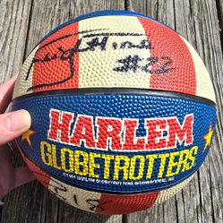 vintage autographed Harlem Globetrotters basketball