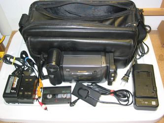 Vintage Sharp ViewCam VL-E35U Video8 Video camcorder 8mm Cassette Playback Tape Player Camera