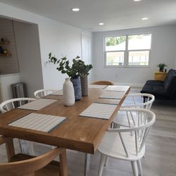 Modern Wooden Table With 4 Chairs