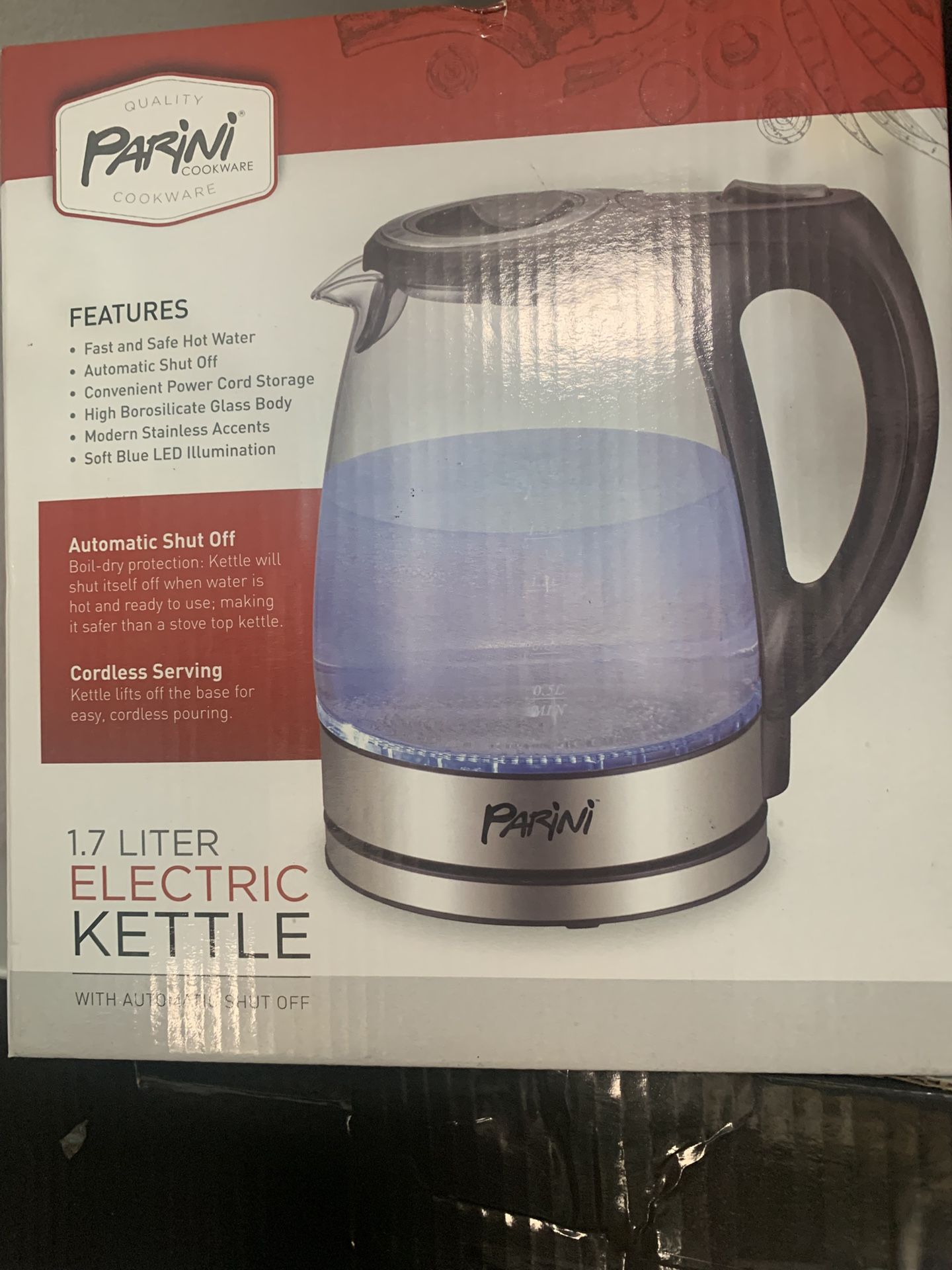 Electric  Kettle 1.7 Liter Glass