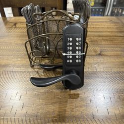 ELEMake Keypad Door Handle Lock – Electronic Keyless Entry Security Lock with Code 