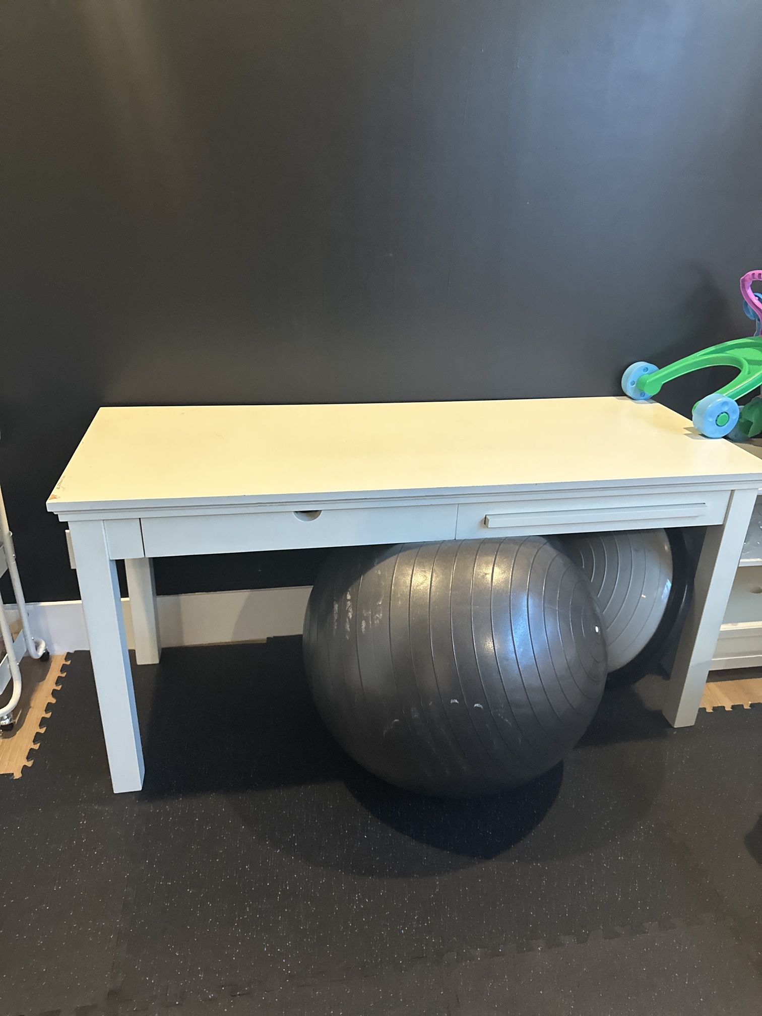 Cream Pottery Barn Teen Desk