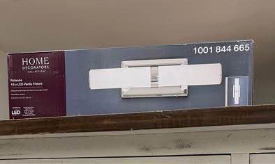 LED Vanity Light with Etched Tube Glass