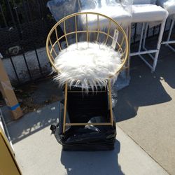 White And Gold Bar Stool