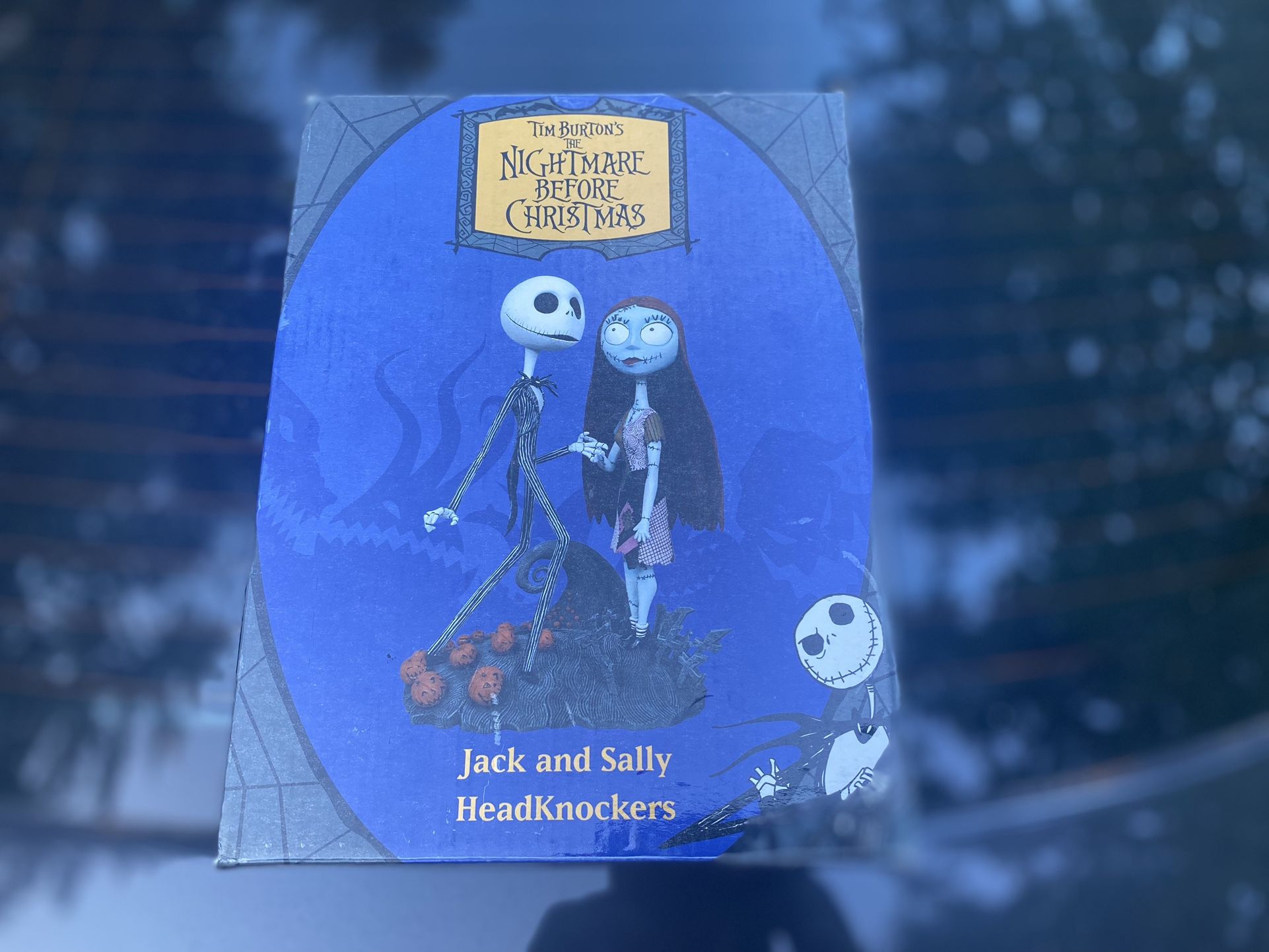 Used Collectible Nightmare Before Christmas Jack & Sally Headlknockers