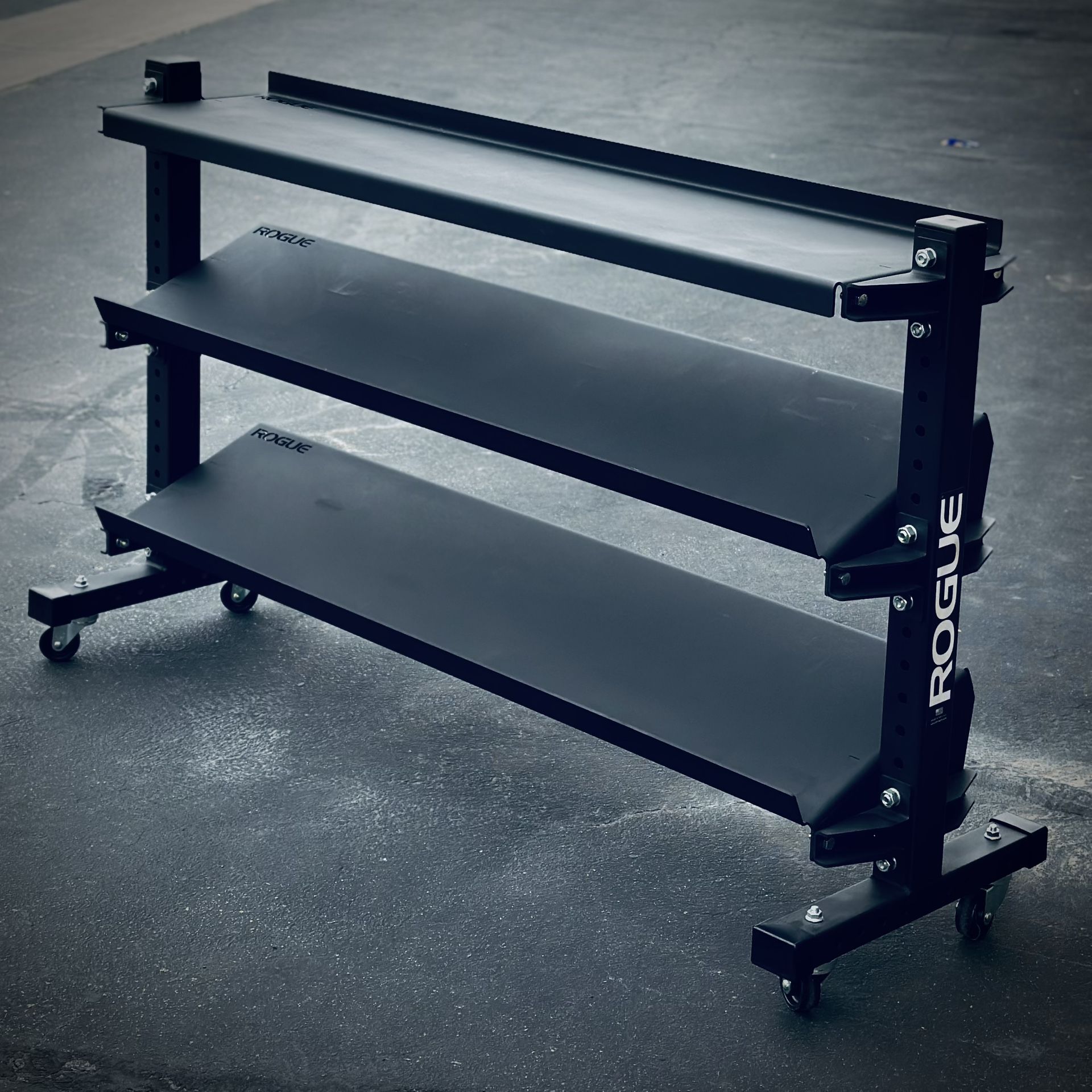 Rogue Fitness 3-Tier Universal Storage System 2.0 (KB / DB / DB) ; $1,300 new 😱
