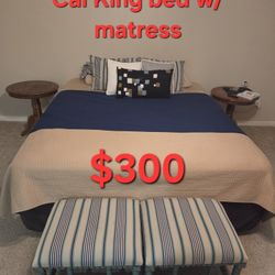Bed With Matress And Stools (Doesn't Include The Night Stands)