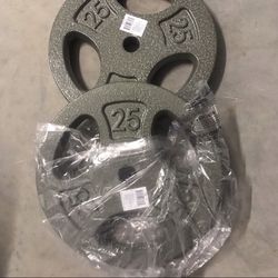 2-25lbs Standard 1inch Weight Plate.  BRAND NEW