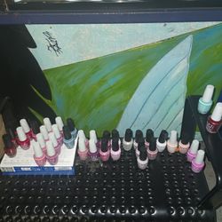 37  BOTTLES OF BRAND NEW I.O.P NAIL POLISH 