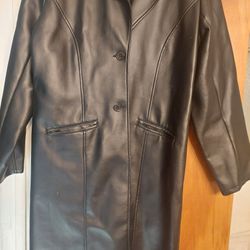 Faux Leather Coat
