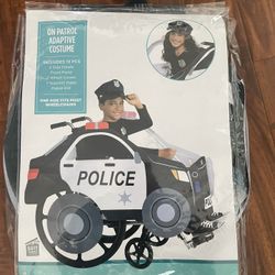 On Patrol Adaptive Wheelchair Costume Police Car Cover with Hat