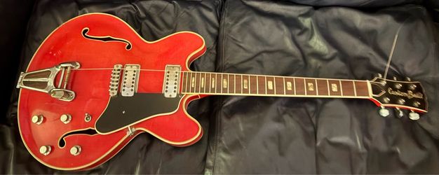 Crucianelli Electric Guitar...Elite Model...Natural Hollow Body 1960's Italian