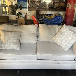 White Couch, Chair and Ottoman