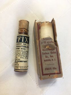 Antique Wart Fix bottle and box