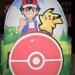 Pokemon Ash Ketchum and Pikachu Glow-in-the-Dark  Mini Backpack 