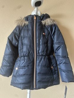 Girls Winter Coat 5/6 With Hoodie 