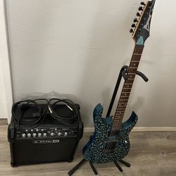Ibanez RG series Including Line 6 Spider IV15 With Cord Cable Guitar &stand