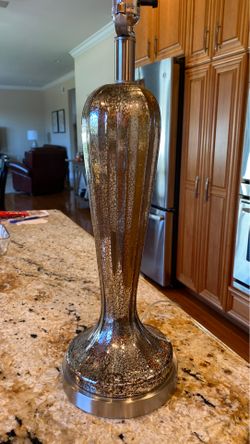 Mercury glass table lamp