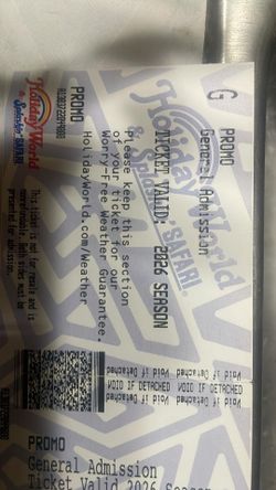 Holiday world tickets two
