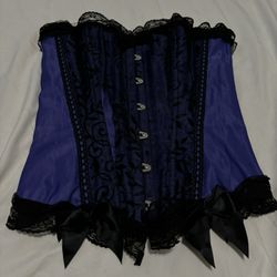 dark purple and black corset 