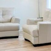 Leather Armchairs And Ottoman 