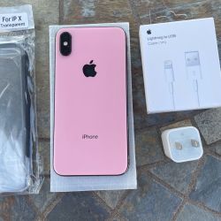 Apple iPhone X 64gb unlocked custom pink