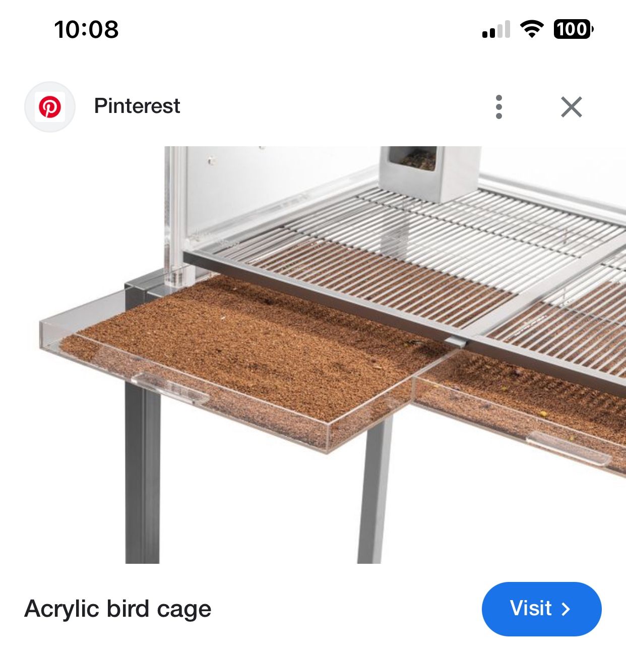 Acrylic Bird Cage - large