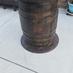 Wine Barrel Table. 