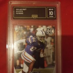 KYLE PITTS 2021 LEAF DRAFT FOOTBALL G.M.A  GRADED 10 ROOKIE CARD RC FLORIDA GATORS