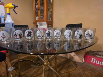 Norman Rockwall drinking glasses Arbys
