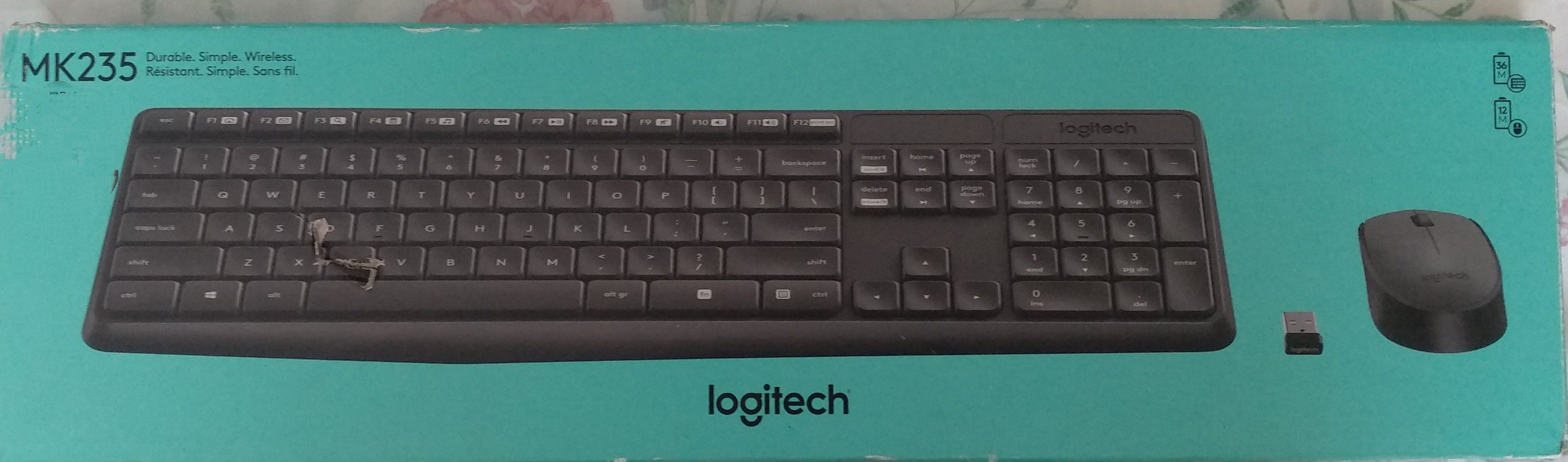 Logitech wireless keyboard and mouse combo (New)
