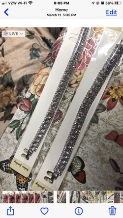 2- Rhinestone 7-1/2” Bracelets