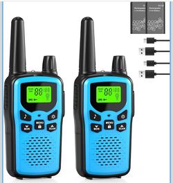 Brandnew 2pk Walkie Talkies, Kartal Long Range Walkie Talkies for Adults with 22 FRS Channels, Family Walkie Talkie with LED Flashlight VOX LCD Displa